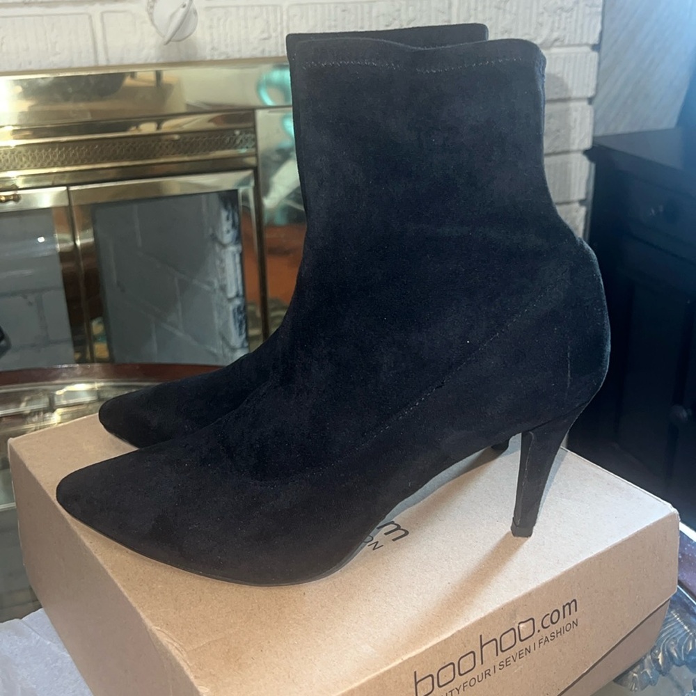 Wide Fit Basic Stiletto Heel Sock Boots
